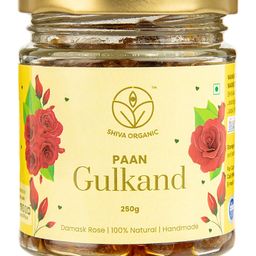 SHIVA ORGANIC Gulkand With Paan Prepared with desi damask gulab petals, paan extract,desi mishri, fennal seed - 250 g-image-54