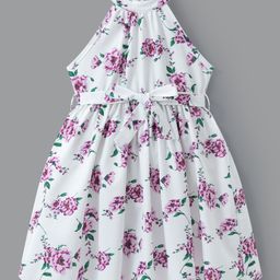 Mark & Mia Sleeveless Frock with Floral Print - White-image-79