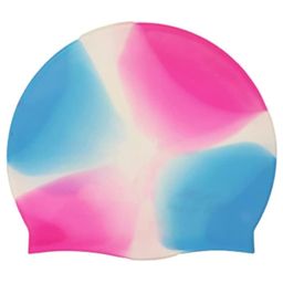 Ji and Ja Silicone Long Hair Swim Caps - Durable Silicone Swimming Caps (Pack of 3) Color May-8