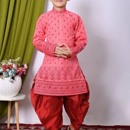 NFC CREATION Boys Embroidered Regular Sequinned Kurta with Patiala-47