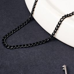 SALTY Men Stainless Steel Ironclasp Black Chain-38