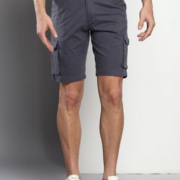 Dennis Lingo Men Grey Slim Fit Cargo Shorts-image-83