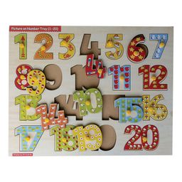 KIDS LOGIC Picture On Number Tray with Knobs - Multicolor image 4