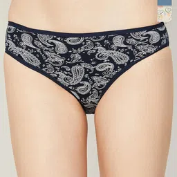 Ginger by Lifestyle Pack Of 3 Printed Bikini Briefs 1000011381688-BLUE-10