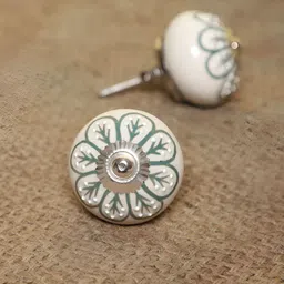 MODEFE 6-Pcs Blue & White Printed Ceramic Door Knobs-26