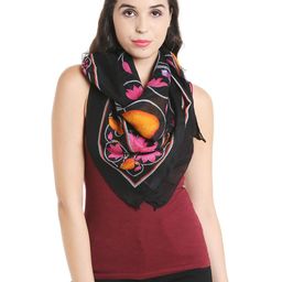 Noi Black & Pink Printed Scarf-image-48