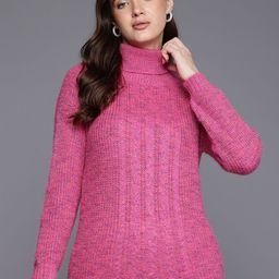 Cayman Cable Knit Turtle Neck Woollen Cardigan-picture-23