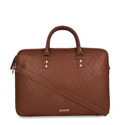 Toteteca Unisex Tan Solid Laptop Bag-28