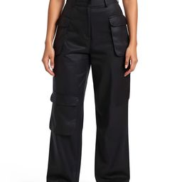 glitchez Women Mid-Rise Baggy Fit Cargos Trouser-image-13