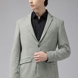 Park Avenue Woven Design Super Slim Fit Blazer-image-60