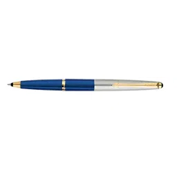 Parker Galaxy Gold Trim Standard Blue Roller Ball Pen Silver, Blue Body Color, 9000019214-picture-12