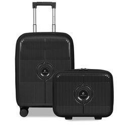 Polo Class Pack of 2 Textured Hard Sided Medium Trolley Bag With Vanity-13