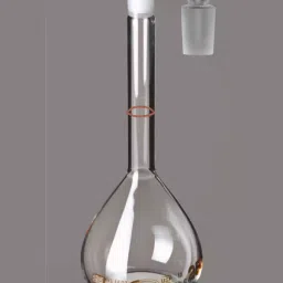 Glassco 2000ml Glass Boro 3.3 USP Class A Volumetric Flask with Penny Head Glass and Pe Stopper Calibrated At 20°C QR.130.520.11-5