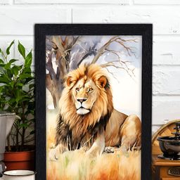 Aura Brown & White Animal Wooden Wall Art-picture-6