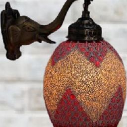 Somil Premium Designer Glass Wall / Night Lamp Elegant & Stylish Dcor Accent for Modern Interiors, color- Red, White, Size:- 20.5 X 23 X 26 CM-image-38