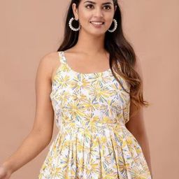 Rangun Floral Print Round Neck Sleeveless Top-image-56