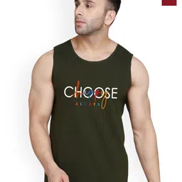 SLOWLORIS Men Pack Of 2 Printed Bio-Wash Combed Cotton Gym Vests-picture-46