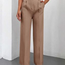 Next One Women Smart High-Rise Easy Wash Pleated Trousers-picture-46