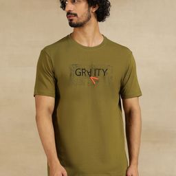 JADE BLUE Men Typography Printed Round Neck Cotton Slim Fit T-shirt-image-98