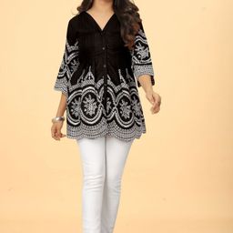 SZN Women Embroidered Fit & Flare Cotton Dress-image-84