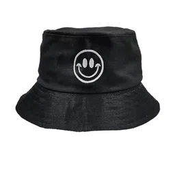 Zacharias Unisex Pure Cotton Smiley Reversible Bucket Hat-29