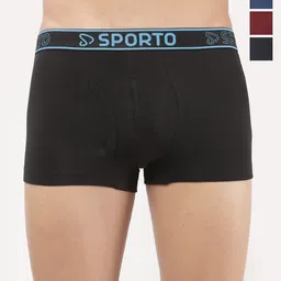 Sporto by Macho Men Pack Of 4 Combed Cotton Short Trunks Sprto_M1022-B1-Dnm1-M1-N1-S-picture-8