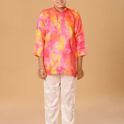 The Mini Trunk Boys Abstract Printed Kurta with Trousers-12