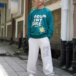 Nap Chief Kids Printed Pure Cotton Sweatshirt With Joggers-image-23