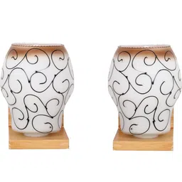 Somil Premium Designer Glass Wall / Night Lamp Elegant & Stylish Dcor Accent for Modern Interiors, color- Brown, White, Black, Size:- 22.5 X 25 X 27.5 CM-image-27