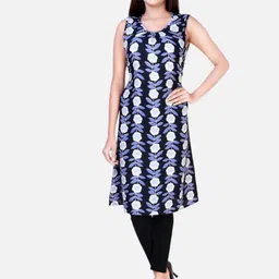 Biyu Women Floral Printed Daily Cotton Straight Kurta-39