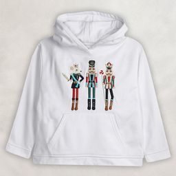 Cherry Crumble By Nitt Hyman Full Sleeves Animal Guard Applique Hooded Sweatshirt - White-image-3