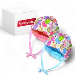 Vparents Chunky Baby Head Protector for Safety Proper Air Ventilation & Corner Guard Protection Pack of 2 - Pink and Blue-image-67