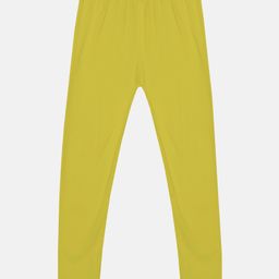 Kiddopanti Solid Ankle Length Leggings - Yellow-image-76