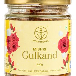 SHIVA ORGANIC Gulkand With Misri Prepared With desi damask gulab petals, paan extract,desi mishri, fennal seed - 250 g-image-55