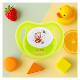 AEREX Baby Pacifiers Ultra Soft Silicone Orthodontic Nipple for New Born Baby Air Flow Shield Sleeping with Cute Prints Teether for Oral Stimulation Soother (Green)-10