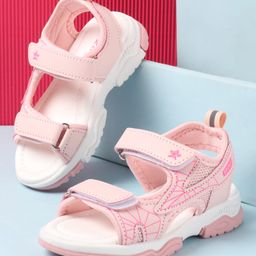 Cute Walk by Babyhug Velcro Closure Sandals with Abstract Print - Pink-image-26