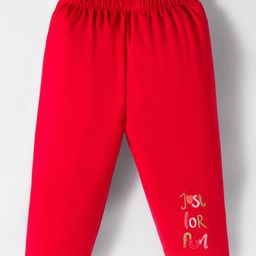Tango Interlock Knit Full Length Lounge Pant With Text Print - Red-picture-40