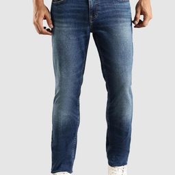 Tommy Hilfiger Men Slim Fit Mid-Rise Heavy Fade Stretchable Jeans-picture-0
