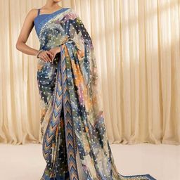 PYOS Ethnic Motifs Pure Georgette Designer Saree-image-53
