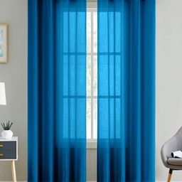 Aura Blue Window Linen Curtain-picture-16