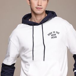 WROGN Embroidered Detailed Hooded Sweatshirt-image-6