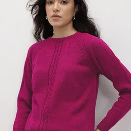 The Roadster Lifestyle Co. Cable Knit Pattern Sweater-image-5