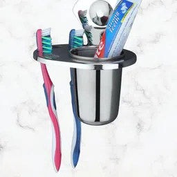 GLOXY Silver-Toned Solid Stainless Steel Toothbrush Holder-picture-38