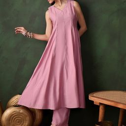 Sangria A-Line Kurta & Trouser Sets-image-29