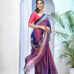 DESH BIDESH Woven Design Tissue Saree-image-14