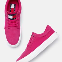 Tommy Hilfiger Women Solid Suede Sneakers-picture-43