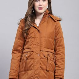 Monte Carlo Women Hooded Solid Casual Parka Jacket-27