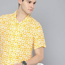Levis Relaxed Fit Conversational Printed Cuban Collar Drop-Shoulder Sleeves Casual Shirt-image-31