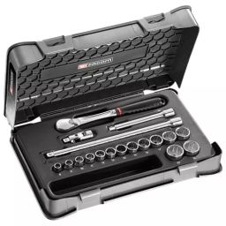 FACOM 3/8 inch Square Drive Socket Set 12 Point, JL.161-2P12 (Set of 18 Pcs)-42