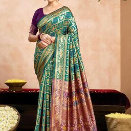 KALINI Woven Design Zari Silk Blend Designer Banarasi Saree-picture-11